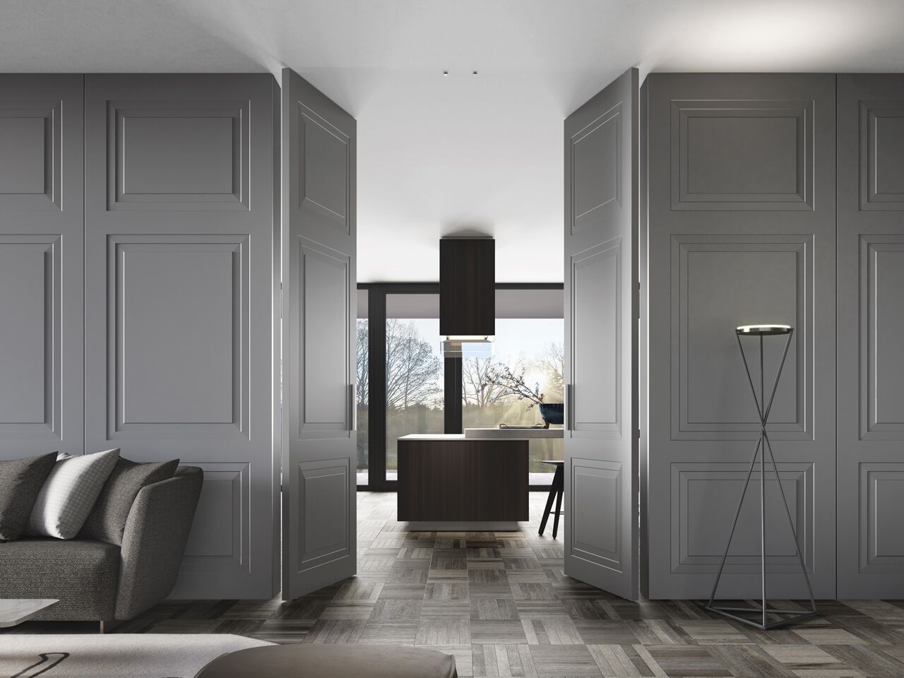 Пантографическая обшивка BARAUSSE интегрированные двери ARCH-00045901 - Вид №1