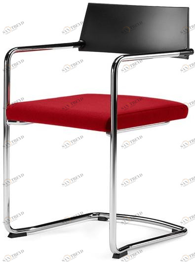 Arte & D Стул для конференций штабелируемый консольный с подлокотниками Slim C1500 nr/tr