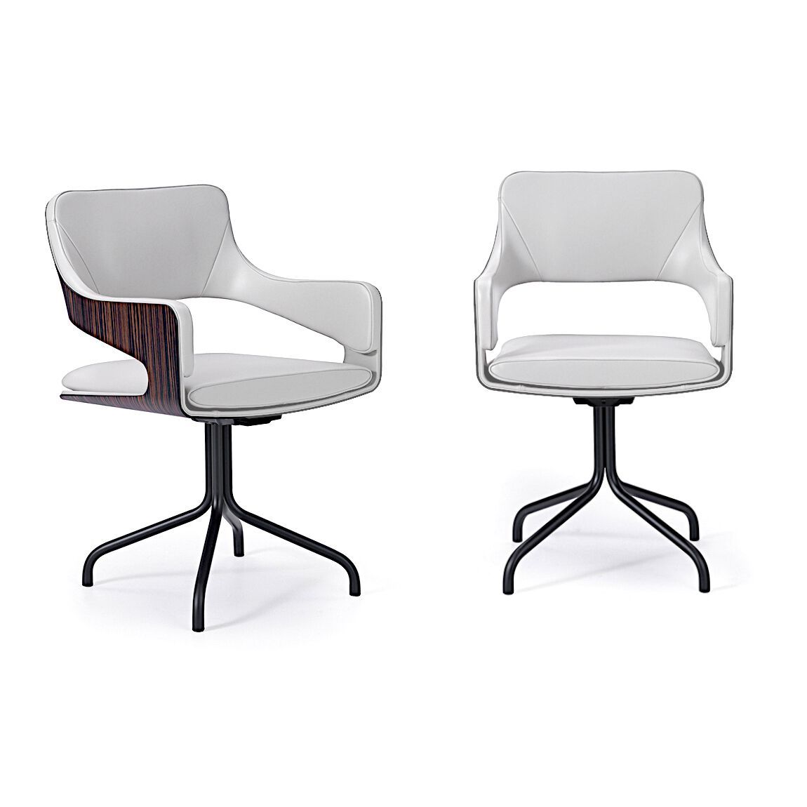 Кожаный стул с подлокотниками i 4 Mariani силуэт ARCH-00090835 - Вид №8