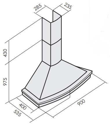 8130137 Вытяжка каминная MBS TULIP 190 бежевый/бежевый STDN-0086036 - Вид №4