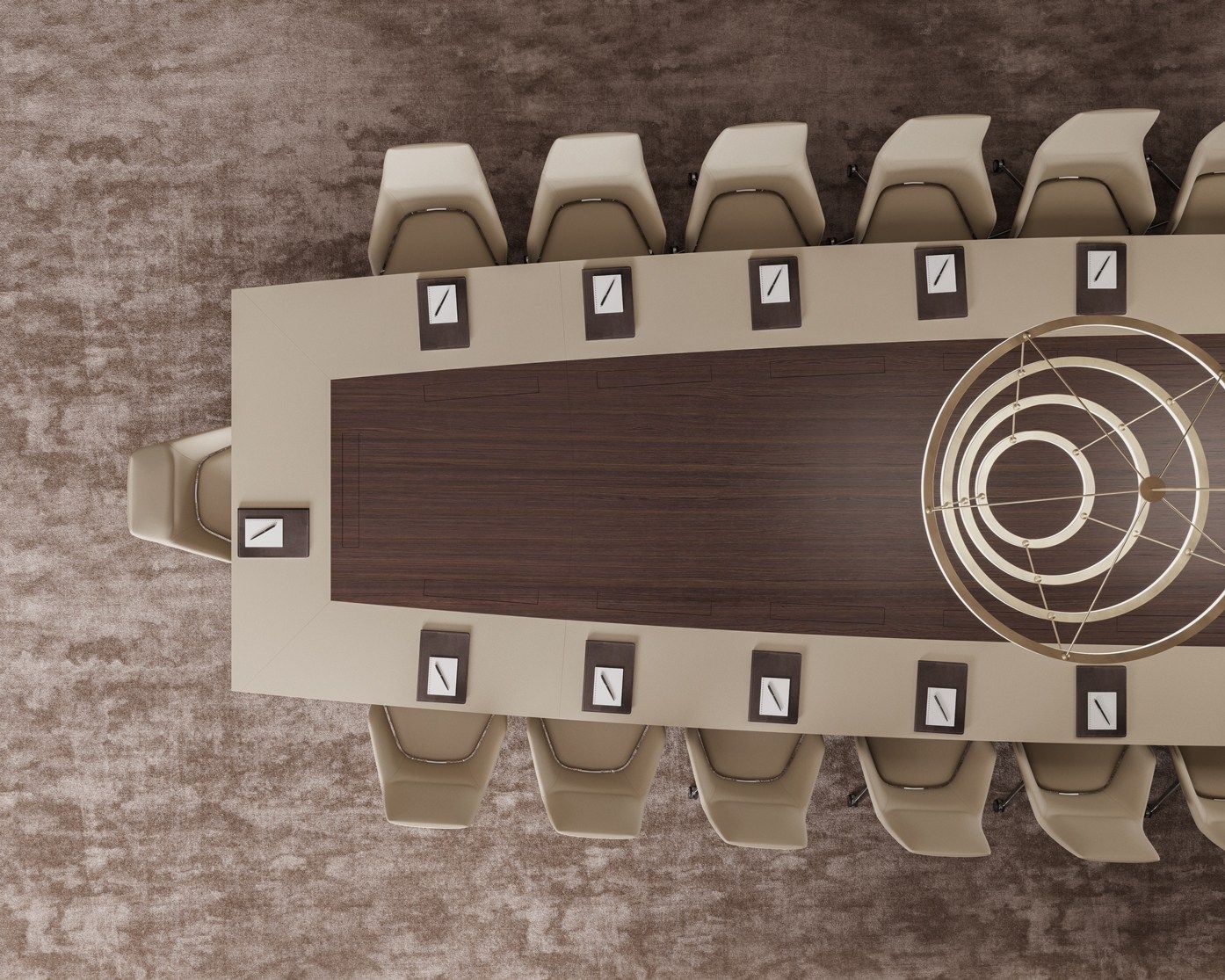 Деревянный овальный стол для совещаний с системой люверсов PROF Bespoke ARCH-00074371 - Вид №2