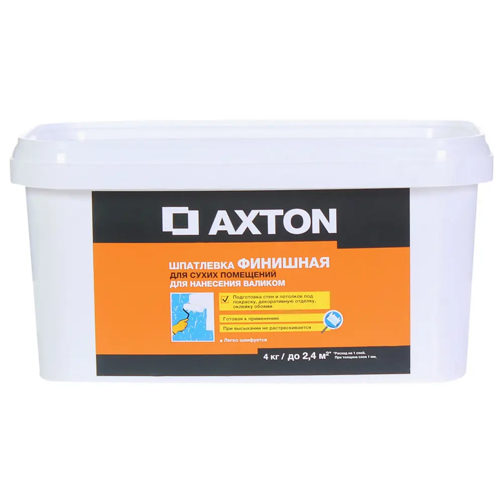 Шпатлевка финишная Axton для сухих помещений 4 кг STLM-2174605