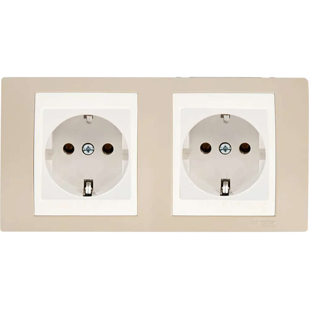 Рамка для розеток и выключателей Systeme Electric Unica 2 поста, цвет коричневый/бежевый STLM-2130879 - Вид №2
