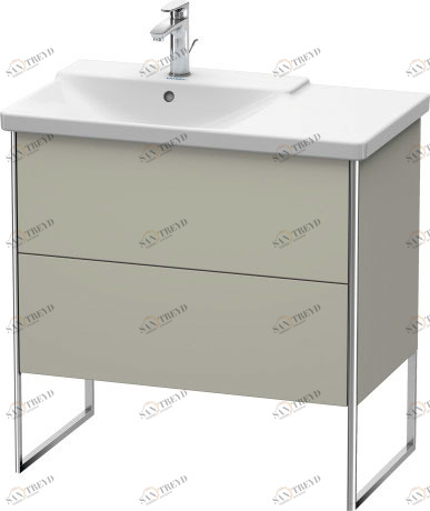 XS446406060 Тумбочка напольная XSquare #XS4464 810 x 473 мм Серо-коричневый шелковисто-матовый лак Duravit