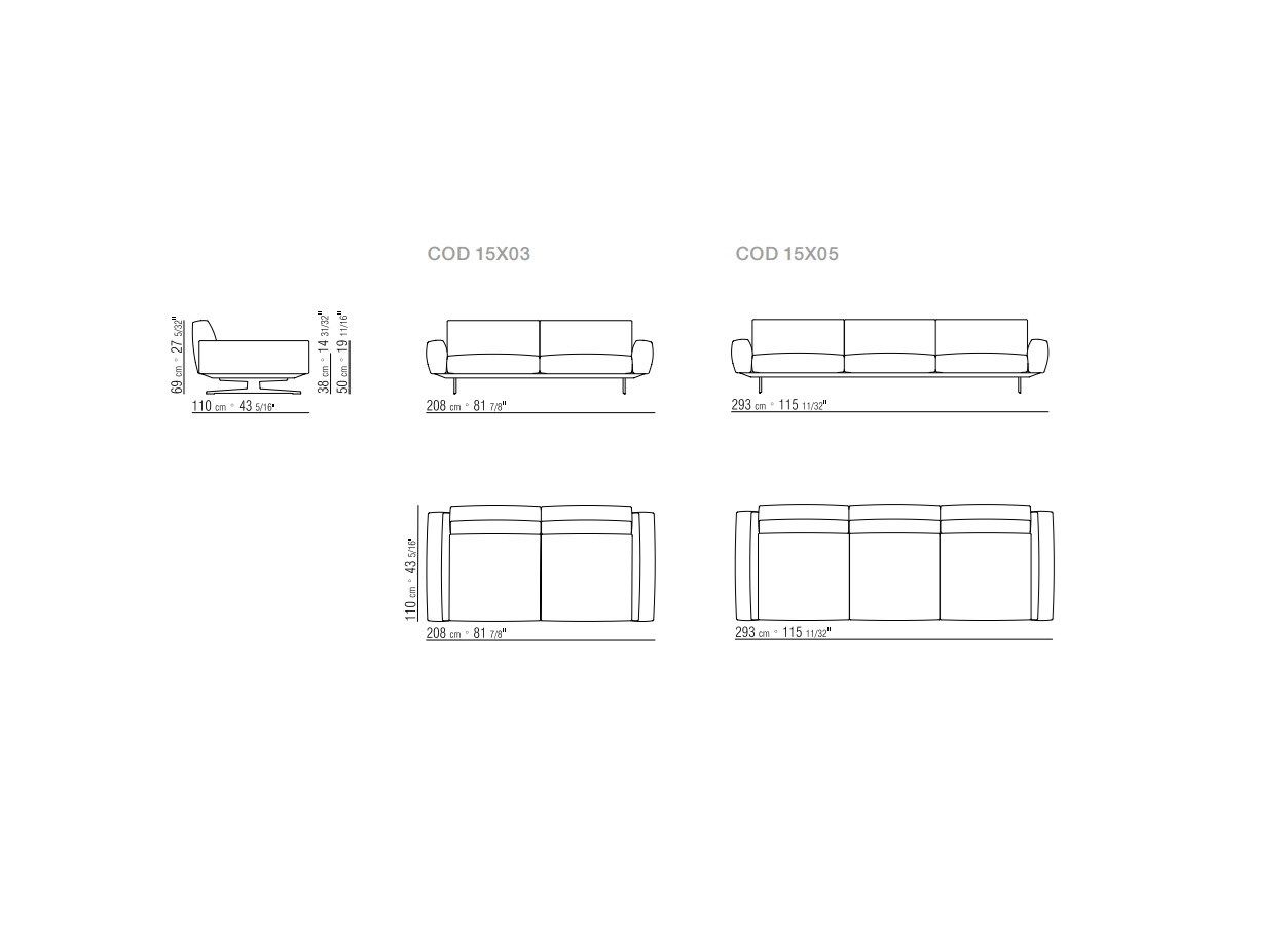 3-местный кожаный съемный диван Flexform Soft Dream ARCH-00141876 - Вид №4