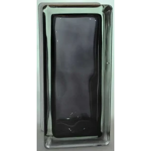 Стеклоблок Vitrablock Волна окрашенный внутри половинка цвет черный