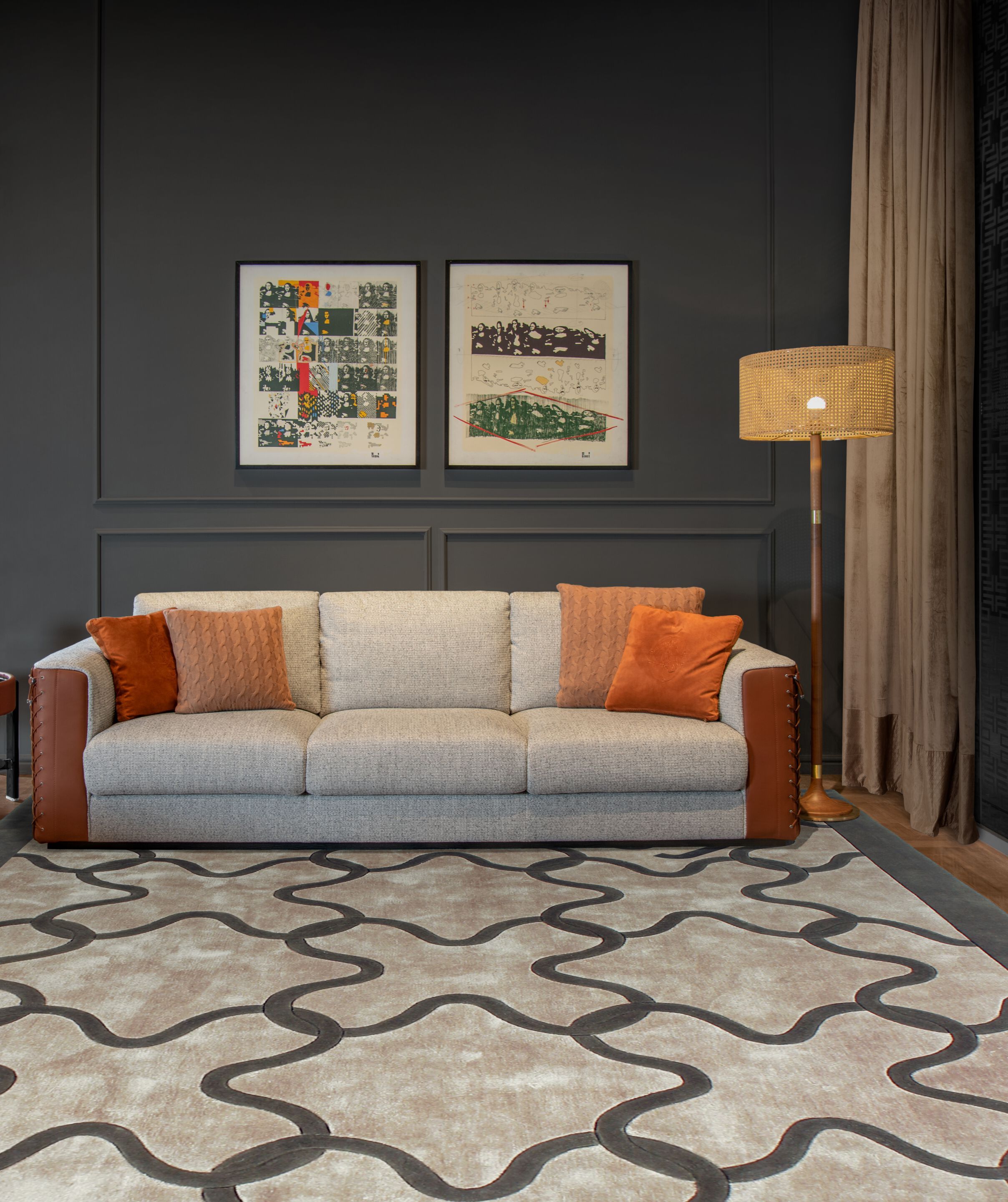 Венская соломенная напольная лампа Formitalia Partagas ARCH-00047286 - Вид №2