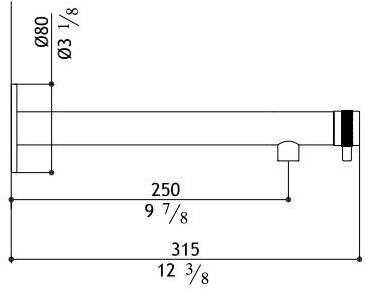 MGS Смеситель для умывальника из нержавеющей стали настенный Ergon sun-id-1408889 - Вид №1