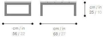 Sachi Низкий прямоугольный журнальный столик из алюминия и дерева Spikes sun-id-1502116 - Вид №4