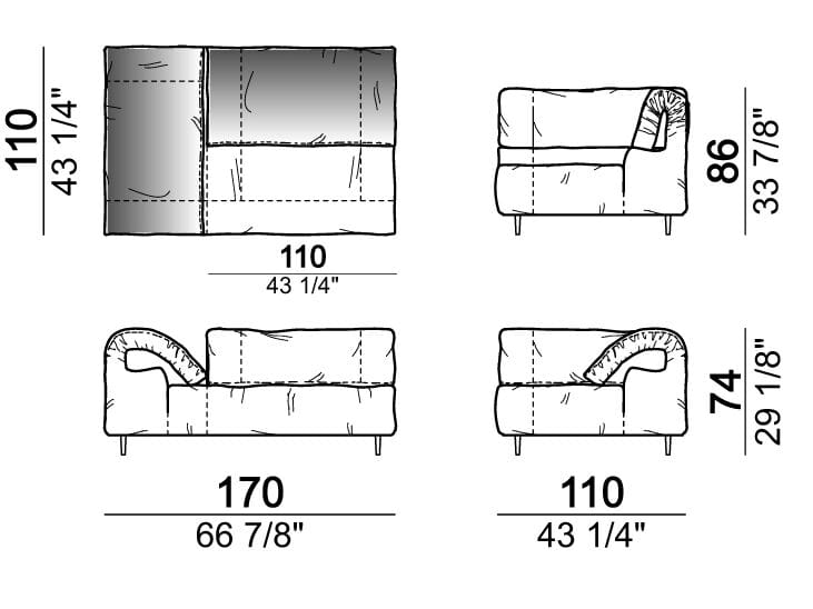 Секционный кожаный диван Arketipo CRAZY DIAMOND ARCH-00133462 - Вид №24