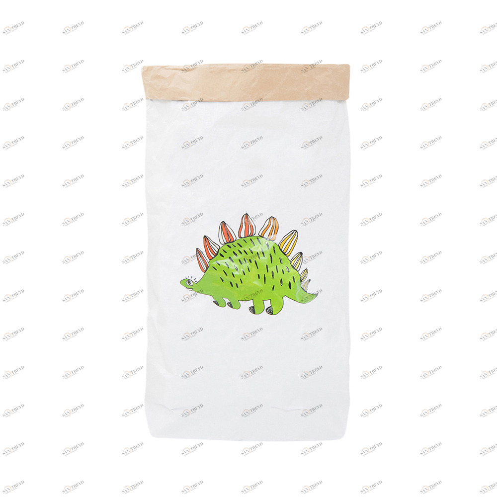 Эко-мешок для игрушек "Стегозавр" из крафт бумаги VAMVIGVAM  282035 Белый;бежевый Santreyd 