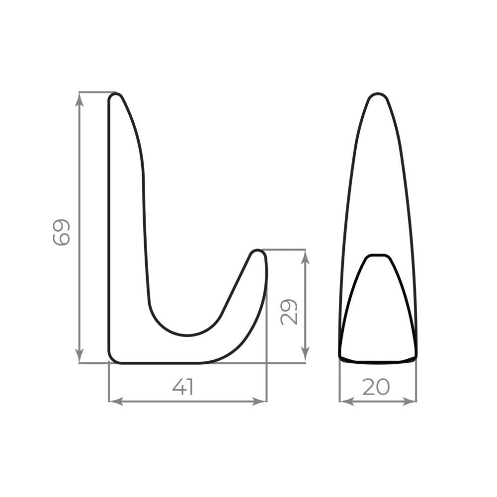 Крючок мебельный Ajax MB-LM/K-002 цвет бронза STLM-2084250 - Вид №5