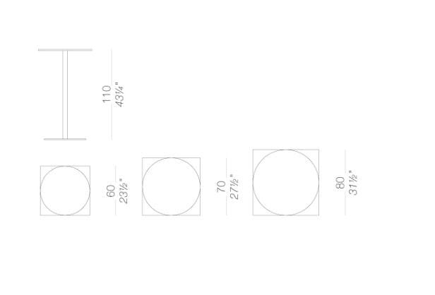 Высокий круглый стол Lapalma BRIO ARCH-00062123 - Вид №6
