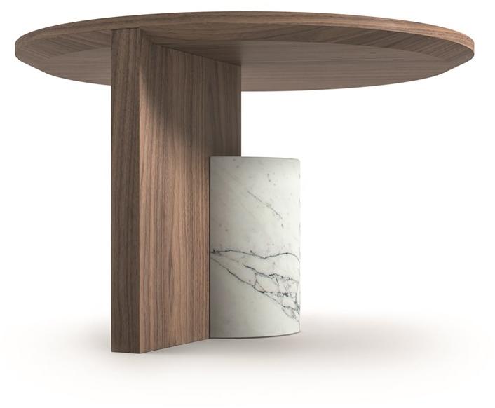 Cassina Круглый журнальный столик из дерева и мрамора Sengu sun-id-1419254 - Вид №2