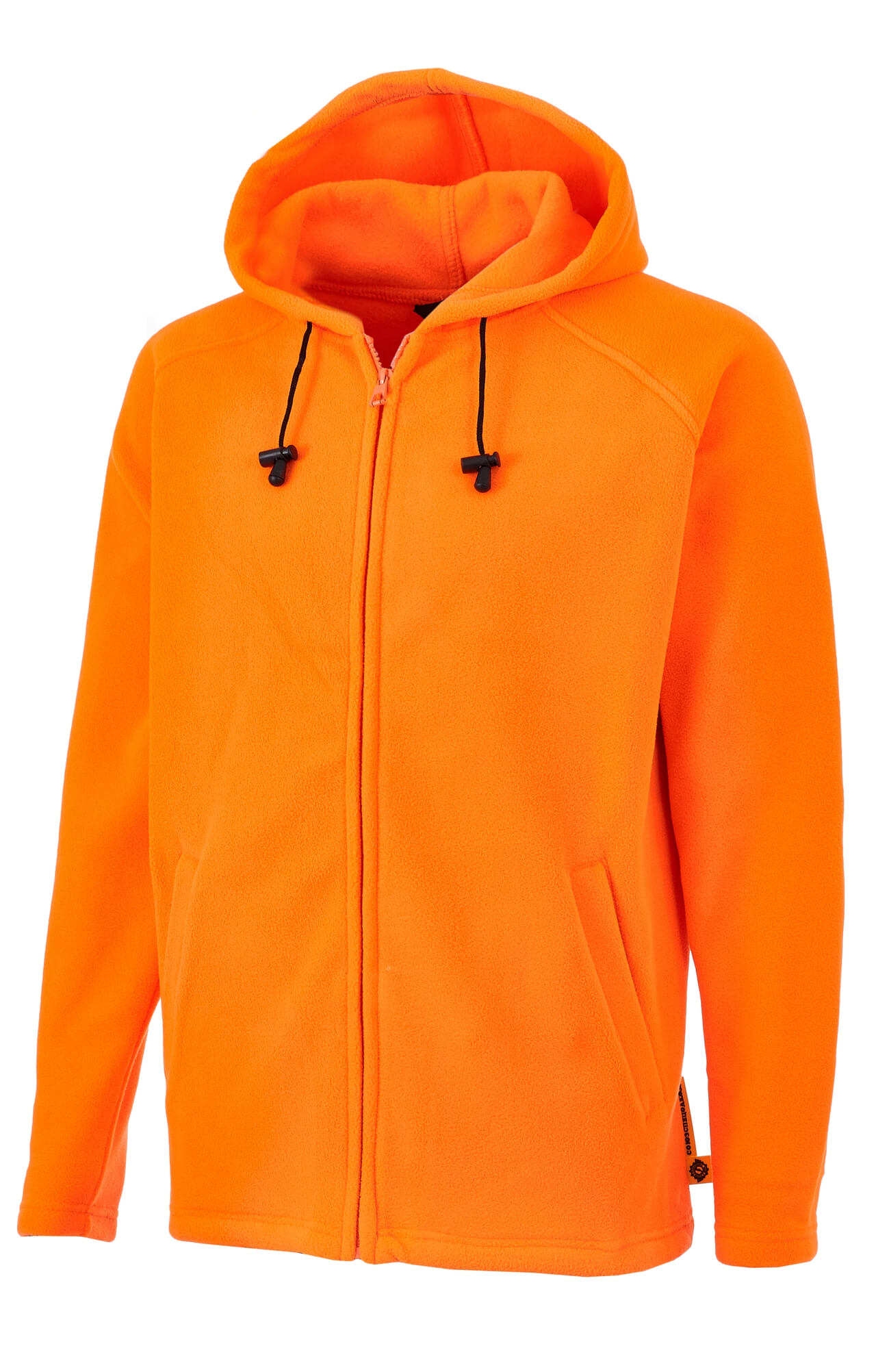 61307 Толстовка флисовая с капюшоном оранжевая  Одежда для промоакций  размер 64-66/170-176 Спецодежда  - Вид №1