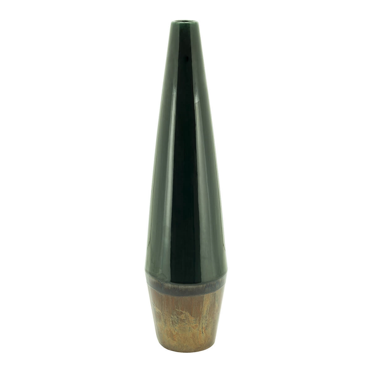 201115-86 ABHIKA ВАЗА МОКУ ВЫСОКАЯ DARK GREEN 