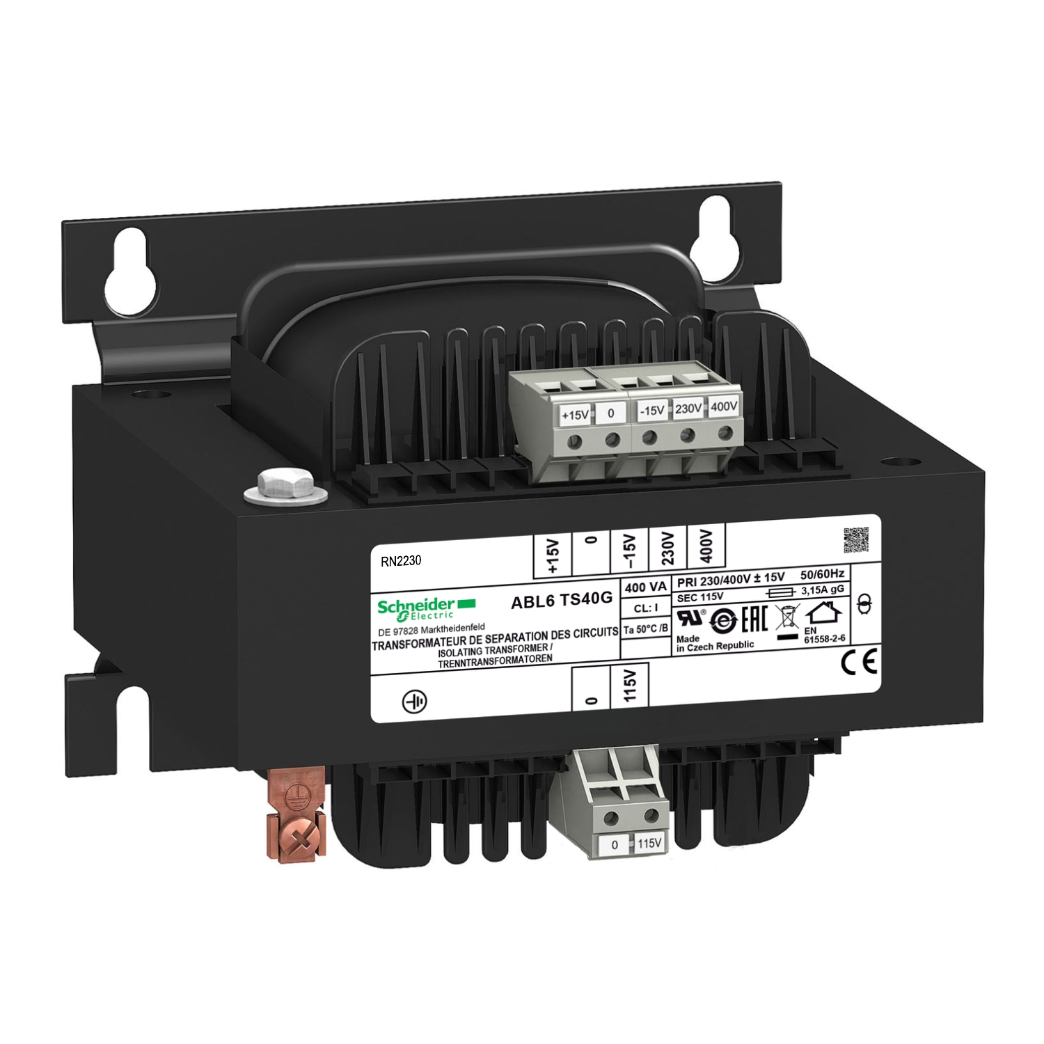 ABL6TS40G ТРАНСФОРМАТОР 230-400В 1X115В 400ВA Schneider Electric Блоки питания и тарансформаторы 