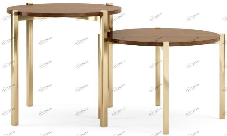 PRADDY Круглый журнальный столик из нержавеющей стали и дерева для гостиной  Ml112|ml115 Ml112~ml115