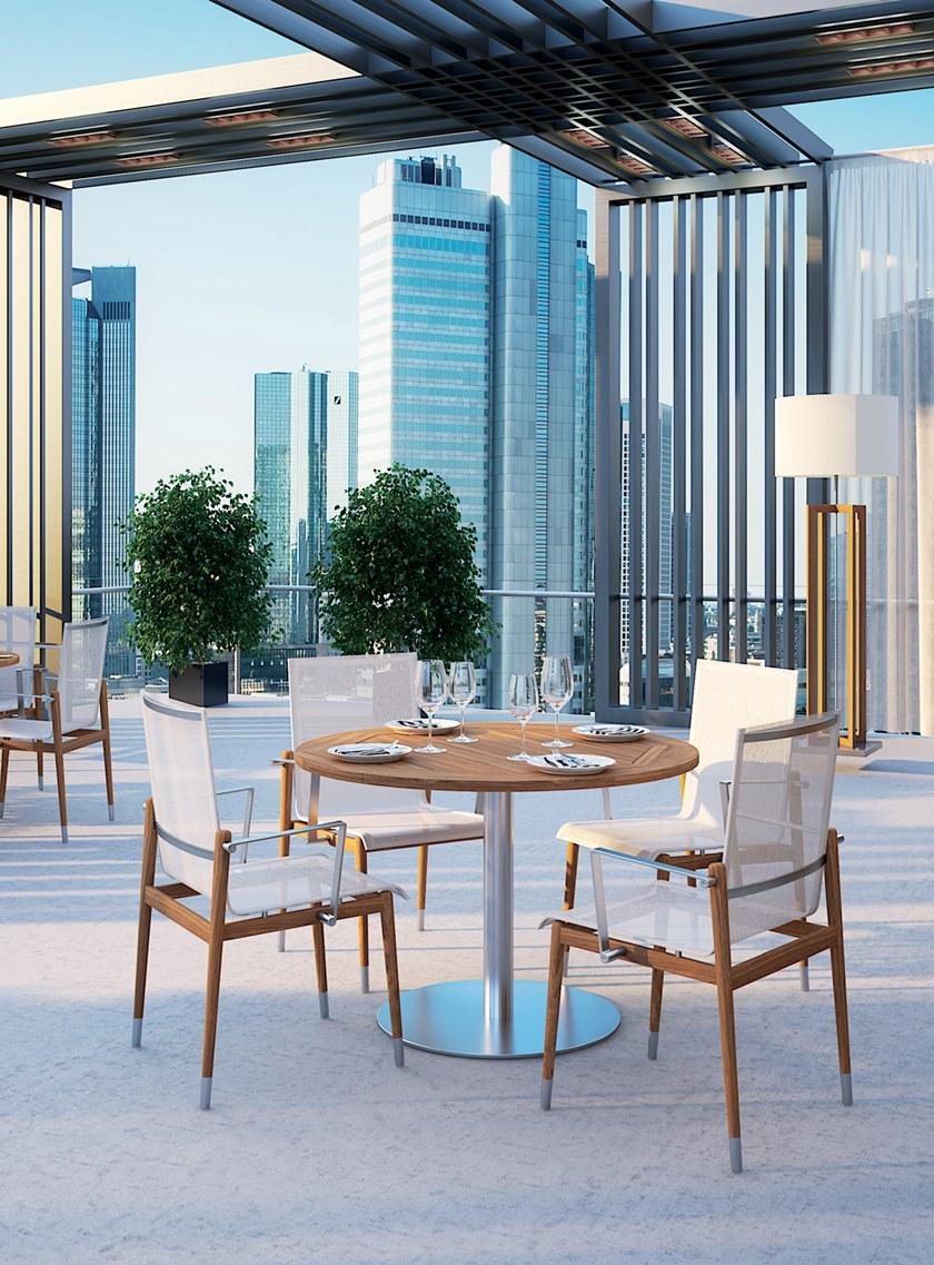 Atmosphera Садовый стул с подлокотниками из тика и ткани Link Li.sb. - Вид №2