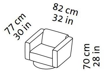 brühl Поворотное кожаное кресло с подлокотниками sun-id-1377848 - Вид №3