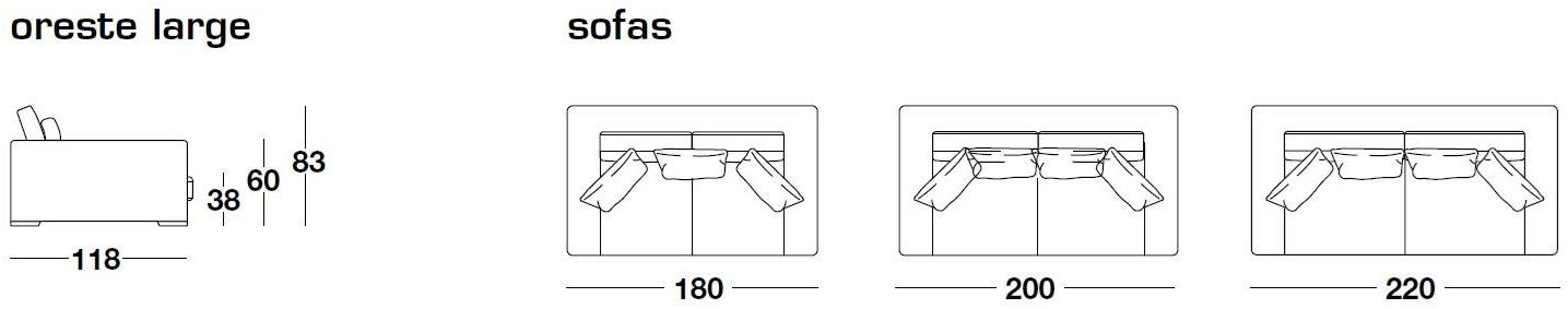 Frigerio Salotti 4-х местный тканевый диван Oreste sun-id-1349396 - Вид №3