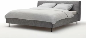 Rolf Benz Двуспальная кровать из ткани с мягким изголовьем