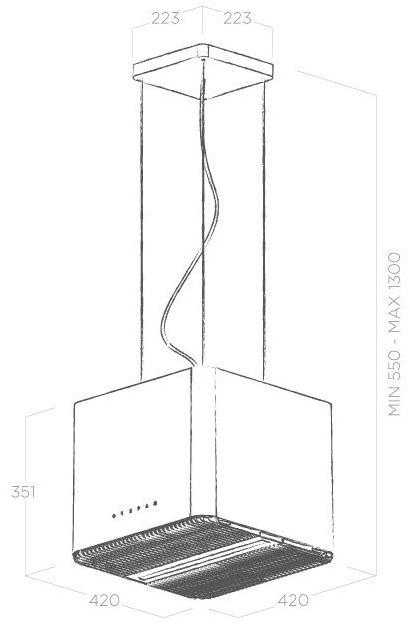 Elica Островная вытяжка со встроенным освещением класса а sun-id-1437313 - Вид №8