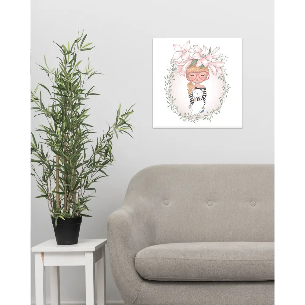 Картина на холсте «Девочка в цветах» 30x30 см 82402322 STLM-2107282 Santreyd  - Вид №4