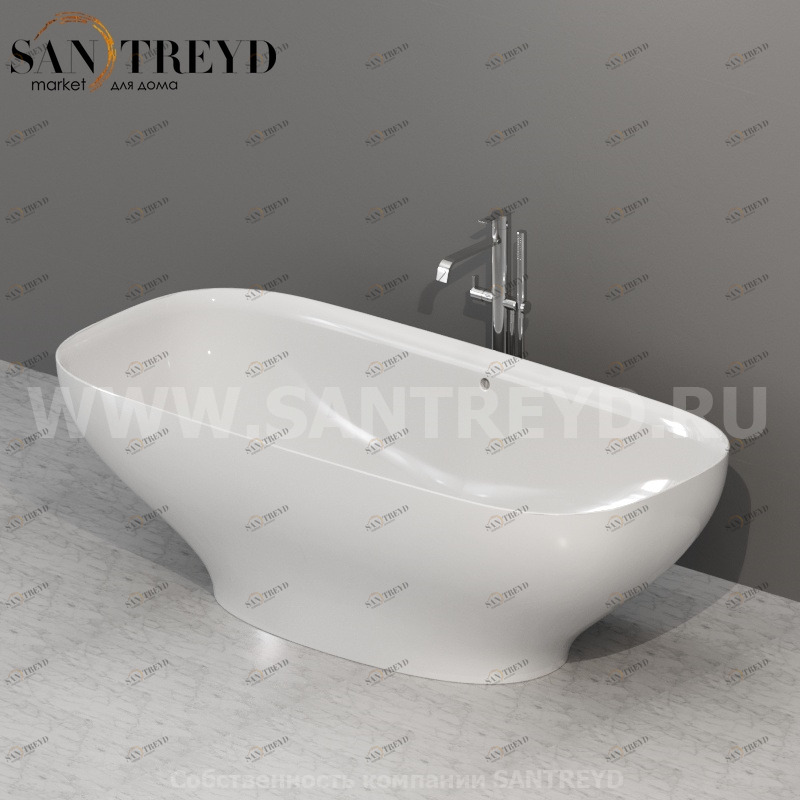 VAGEBI; VABOSC; VA087 Ванна свободностоящая в комплекте с сифоном Globo Ceramica Globo GENESIS VAGEBIVABOSCVA087