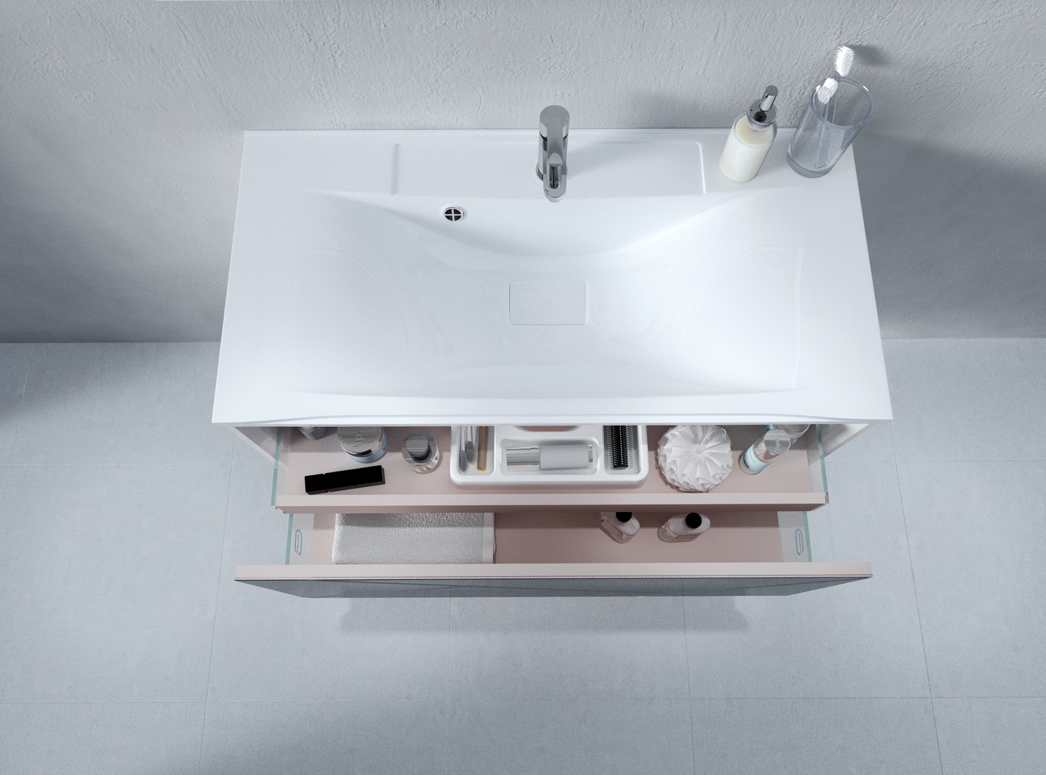 У73665 Тумба Seattle 90П 1в.я. Mosaic Mirror 1 Marka Seattle - Вид №2