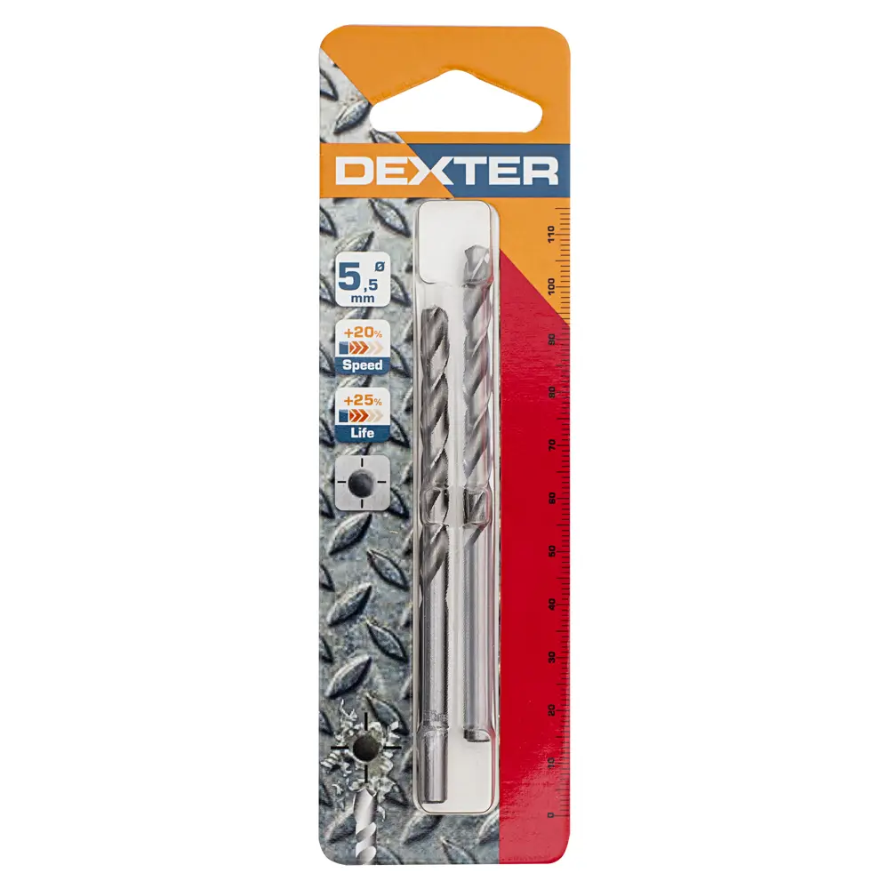 Сверло по металлу HSS-G 5.5х93 мм Dexter SM261 16660775 STLM-2169665  - Вид №3