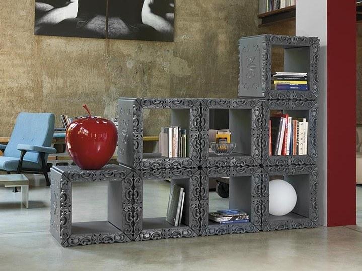 SLIDE Модульный книжный шкаф-разделитель из полиэтилена Design of love sun-id-1397262 - Вид №1