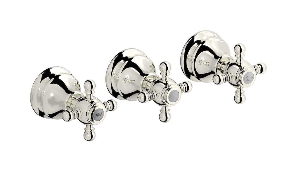 Встроенный смеситель для душа на 3 отверстия с двухходовым дивертером WE ARE IB hr410pl Platinum Hermes