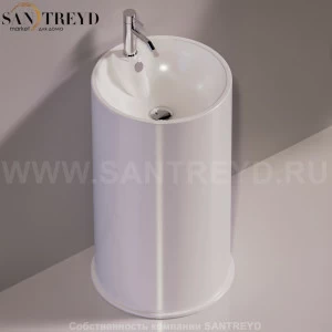 GTEBIANCO Напольная раковина стоящая круглая Simas LFT Spazio