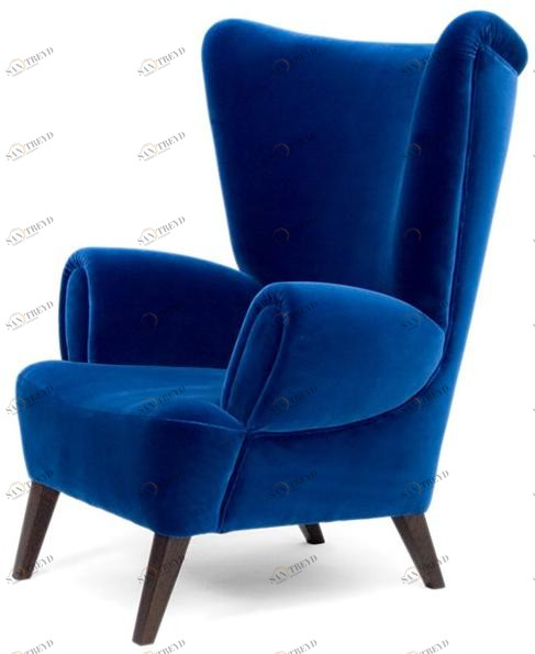 Mytto Мягкое бархатное кресло с подлокотниками Larforma sun-id-1451577