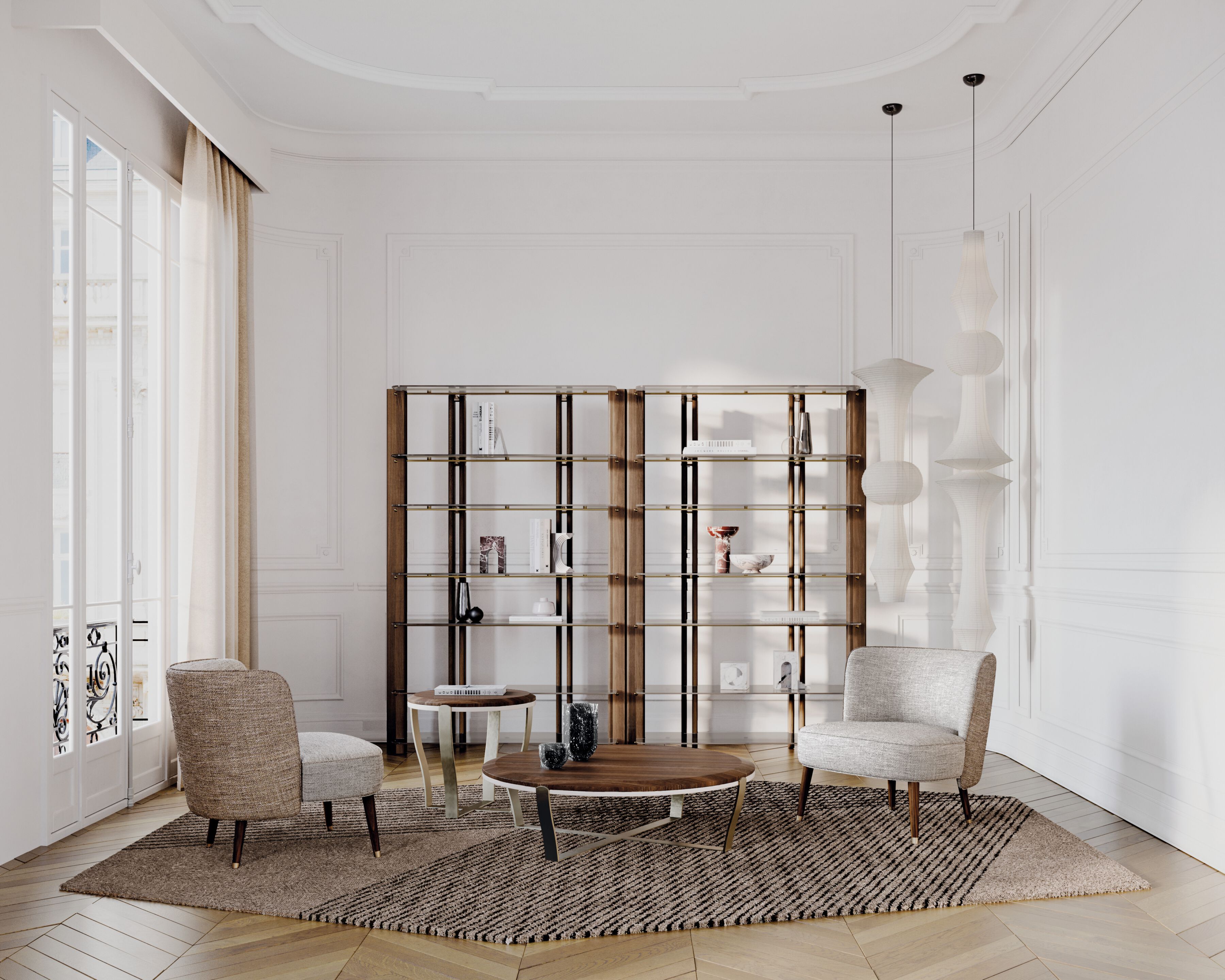 Низкий стол из металла и дерева Capital Collection Aristo ARCH-00100104 - Вид №1