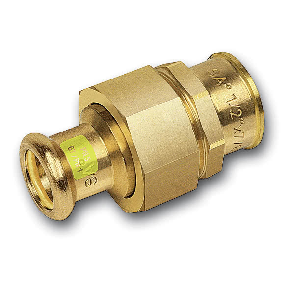 111340542 SANHA 11340G пресс-фитинг газ, бронза, сгон самоуплот. ВПр-ВР 54x2 мм  - Вид №1