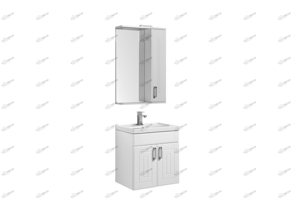 Мебель для ванной Aquanet Рондо 60 белый (2 дверцы) 00195705