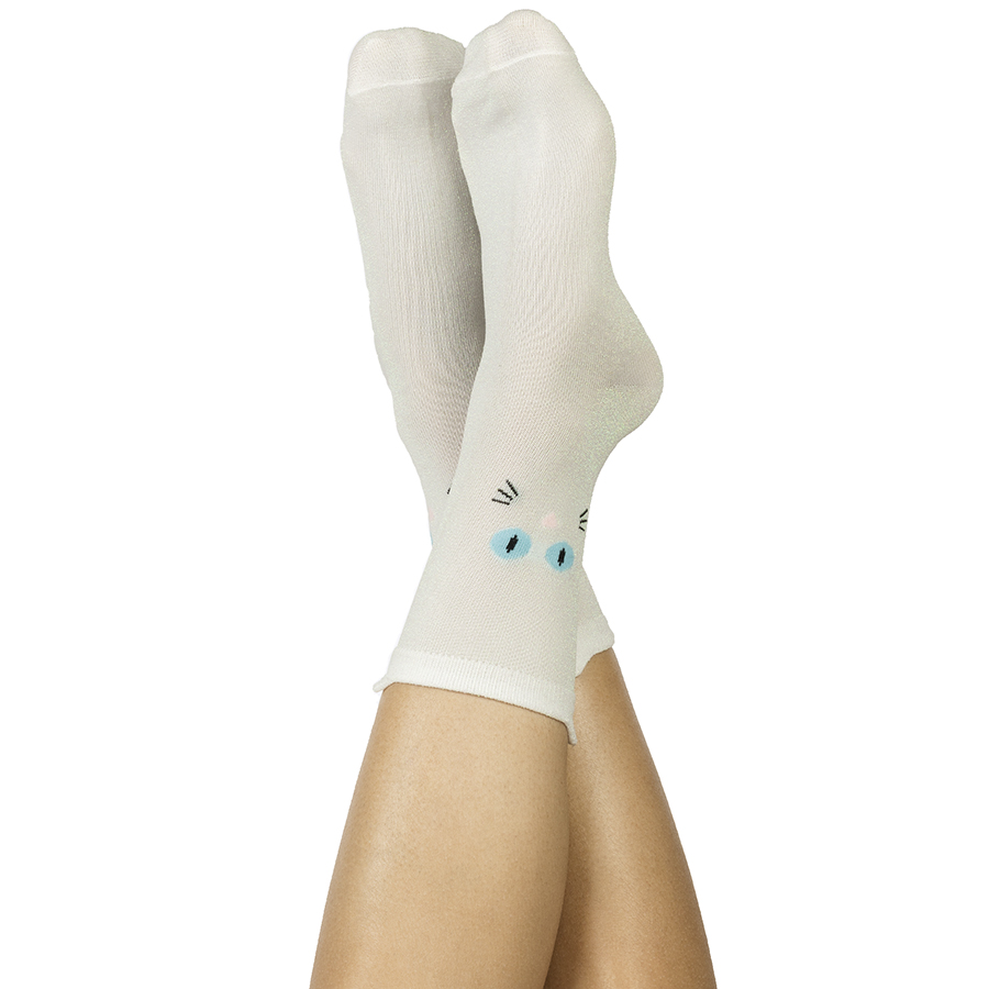 DYCATSOWH Носки cat белые Doiy 