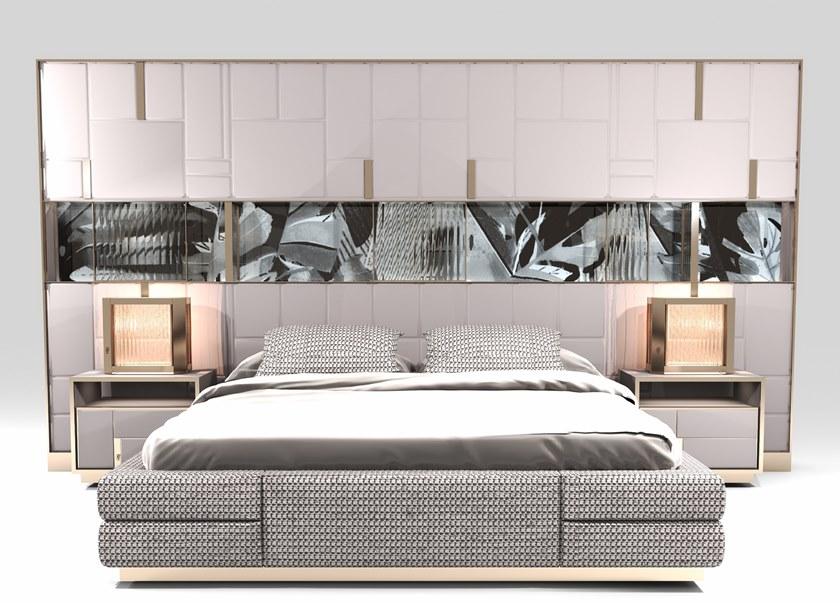 Visionnaire Кровать из стали и стекла с мягким изголовьем sun-id-1414122 - Вид №1