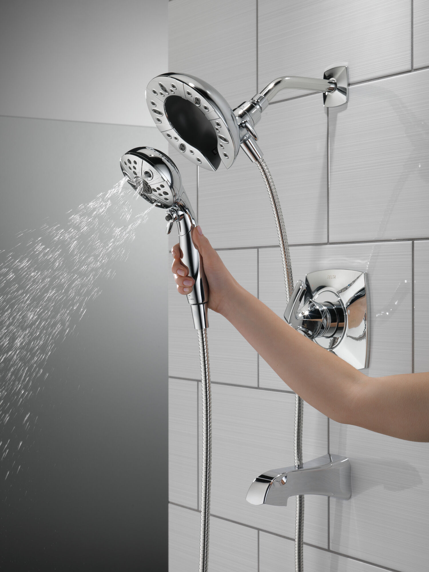 144789-I Монитор (R) для ванны и душа серии 14 с душем In2ition (R) - два в одном Delta Faucet Vesna Хром  - Вид №7