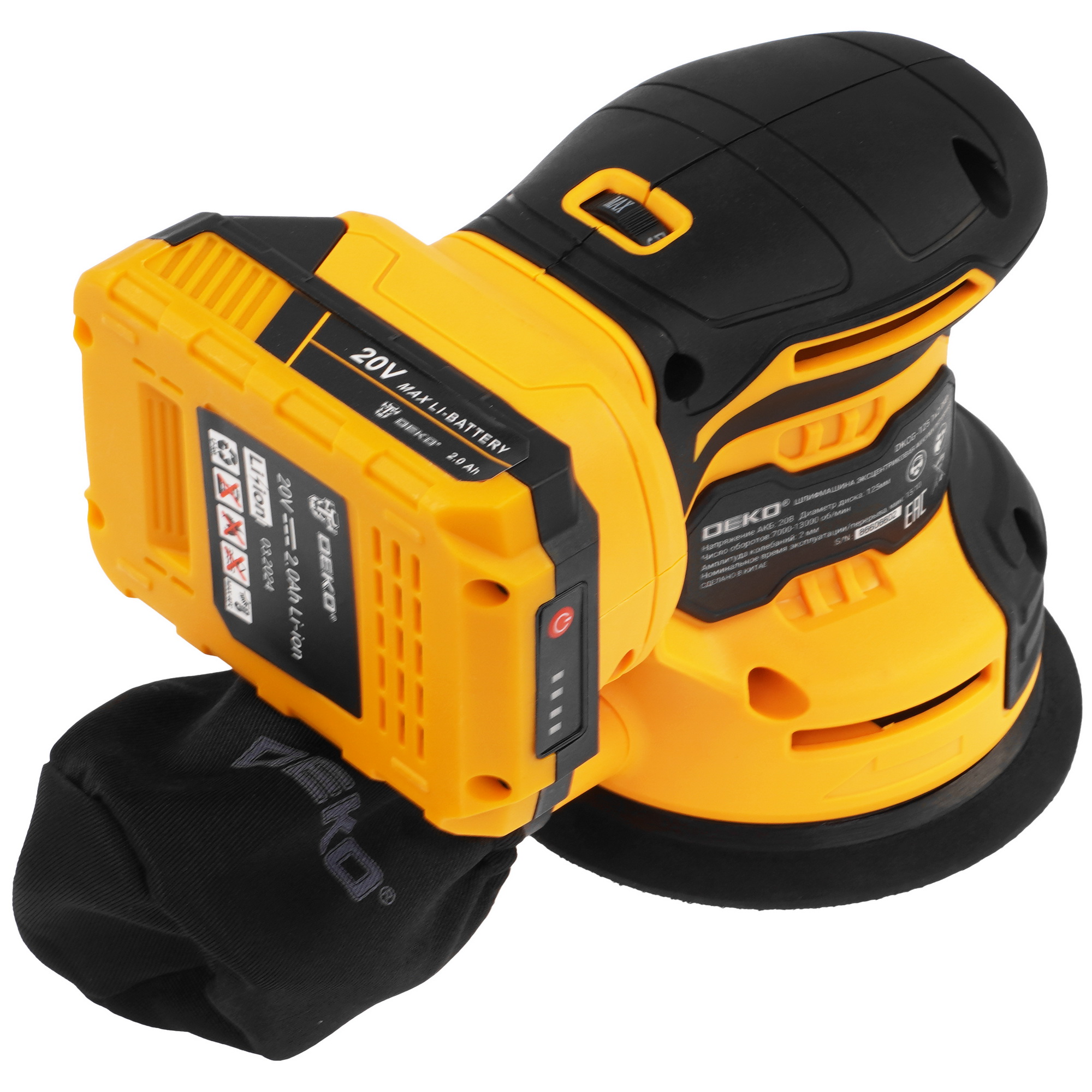 Эксцентриковая шлифмашинка DEKO DKCG-125 9136484 STDN-0104919 - Вид №1