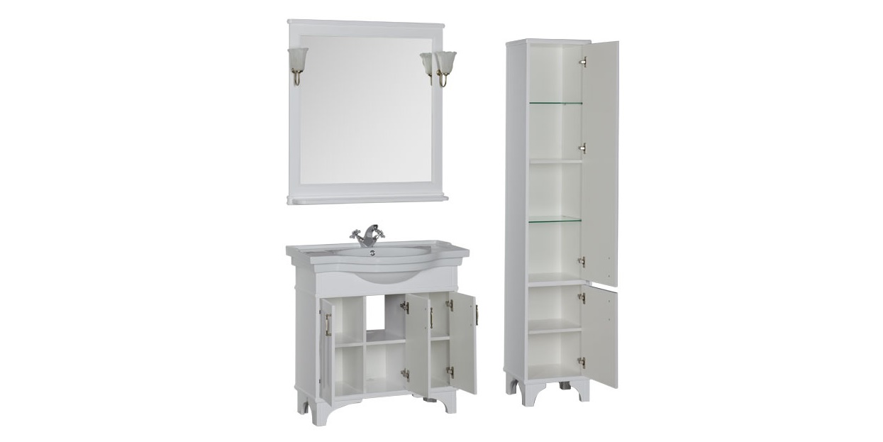 Комплект мебели Aquanet Валенса 90 белый 00180241 - Вид №2