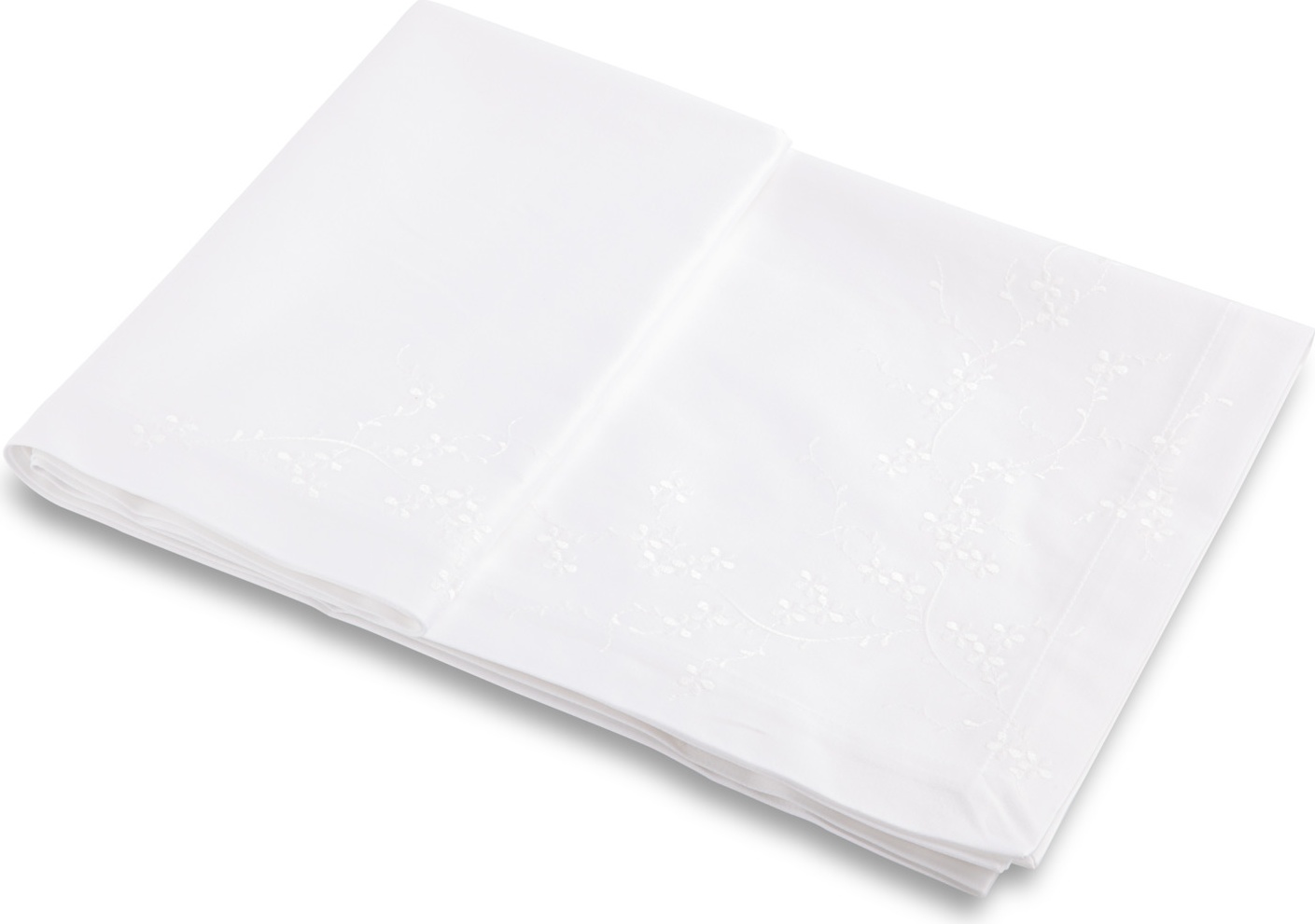 10645182 Weissfee Дорожка Weissfee "Блум" 210х50см (белая с вышивкой) Ткань 