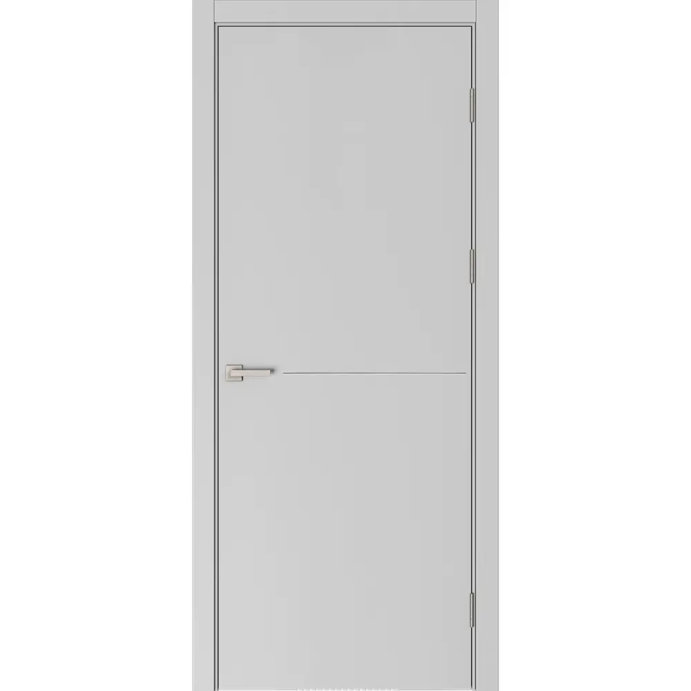 Дверь межкомнатная глухая Николь 70x210 см эмаль цвет серый с замком и без петель 89464738 STLM-2011792 BELWOODDOORS 