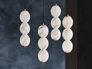 Подвесной светильник из дутого стекла