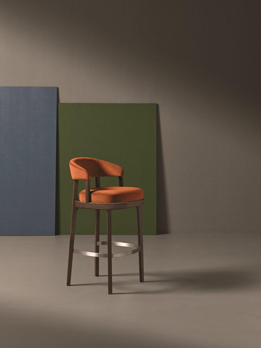 Very Wood Табурет высокий, обитый тканью, с подставкой для ног Eclipse Eclipse 06 - Вид №1