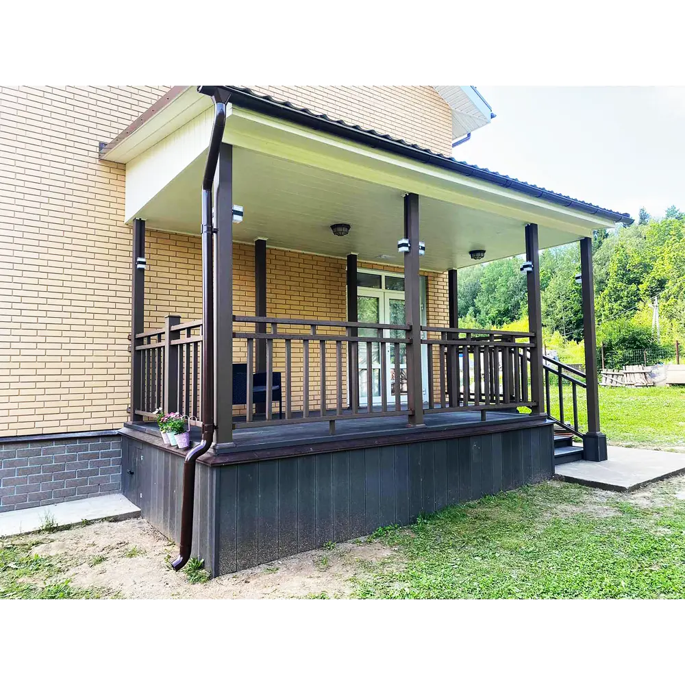 Опорный столб CM Decking из ДПК для заборов и ограждений 84910037 Прямой STLM-0057093 - Вид №4