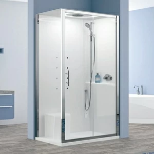 Novellini. Душевая кабина 120x90 2P120x90 HYDROMASSAGE с низким душевым поддоном, без крыши EON