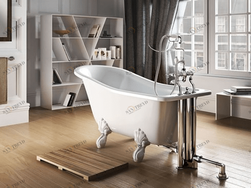 Ванна акриловая Buckingham Slipper c ножками L1W Slipper Burlington E6, L1W 740 x 1500 x 780
